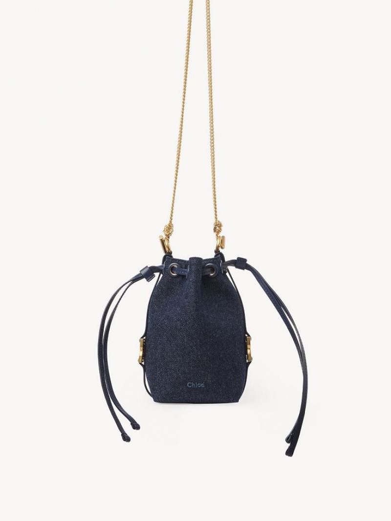 Chloe Marcie Micro Bucket Crossbody Taske Blå | CHE-SR13612