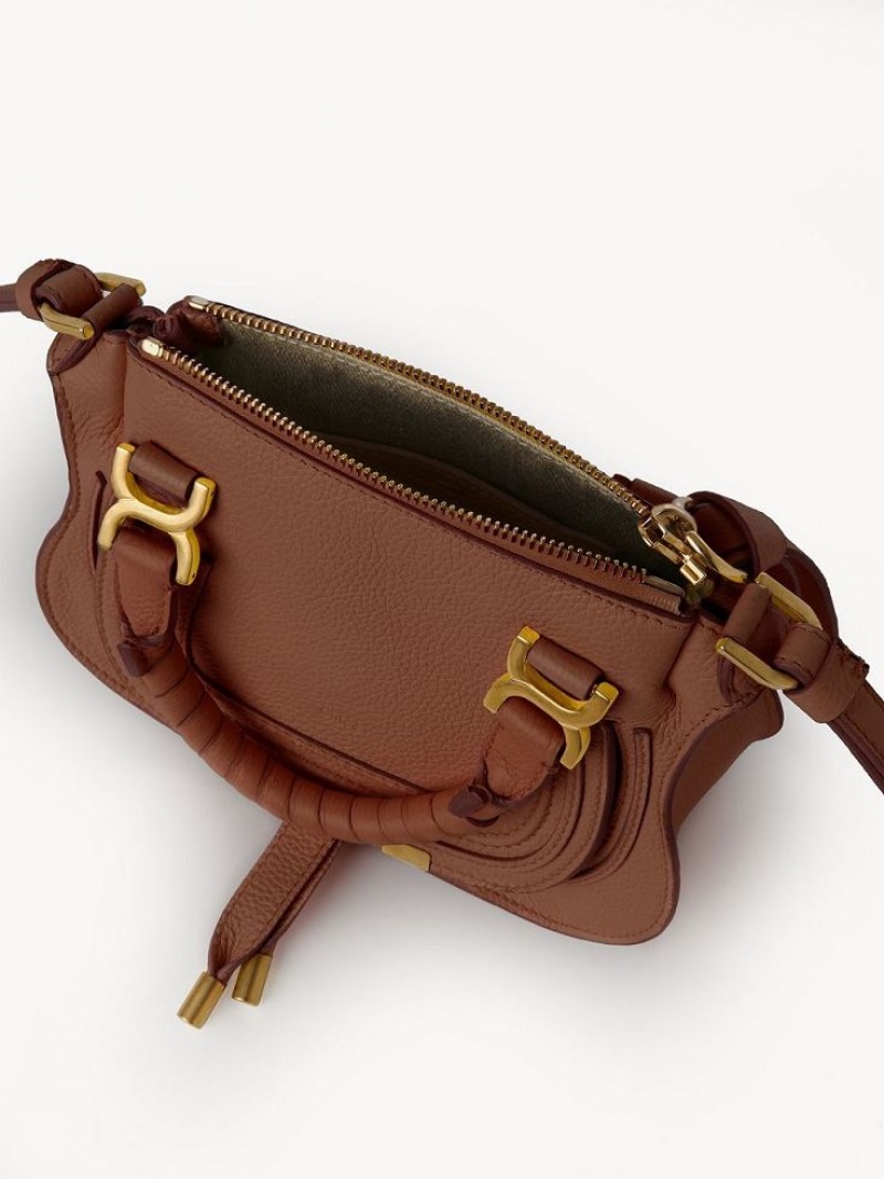 Chloe Marcie Mini Double Carry Crossbody Taske Brune | CHE-SR13555