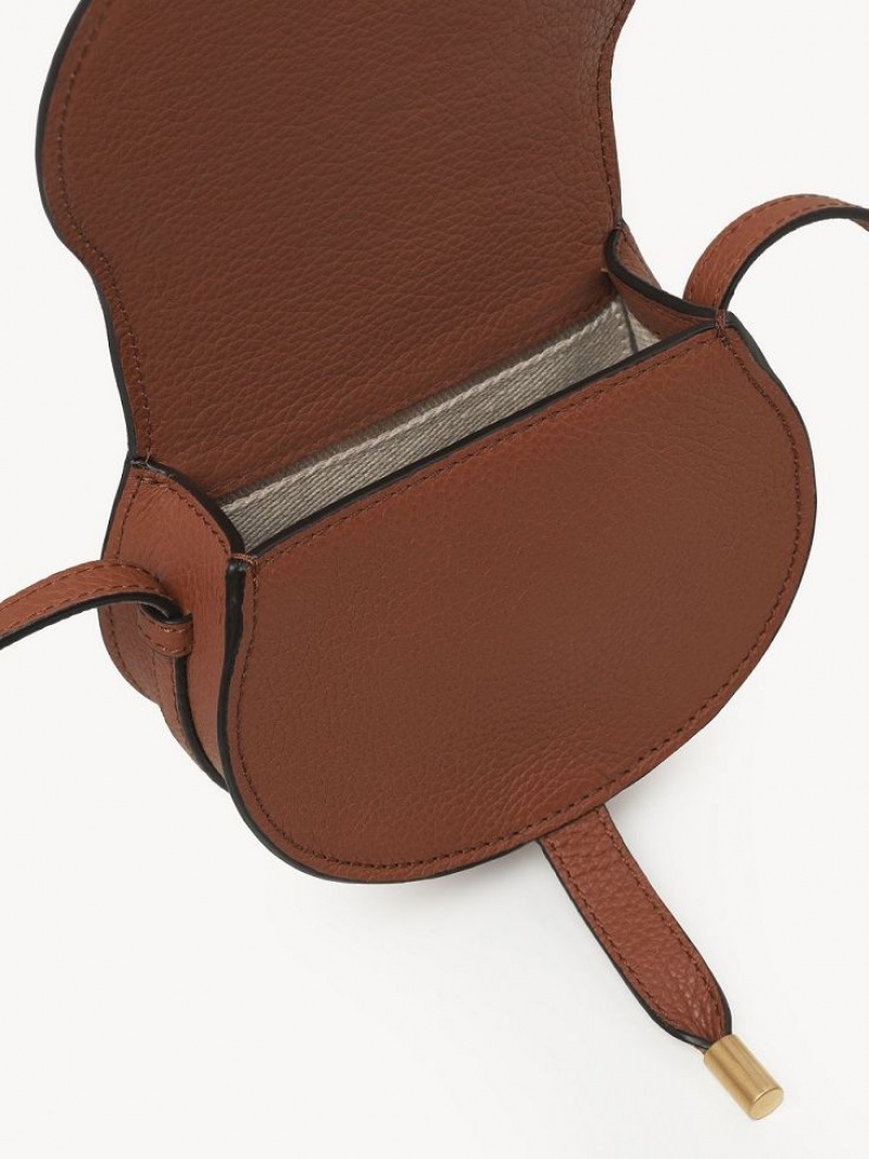 Chloe Marcie Nano Saddle Mini Tasker Brune | CHE-SR13684