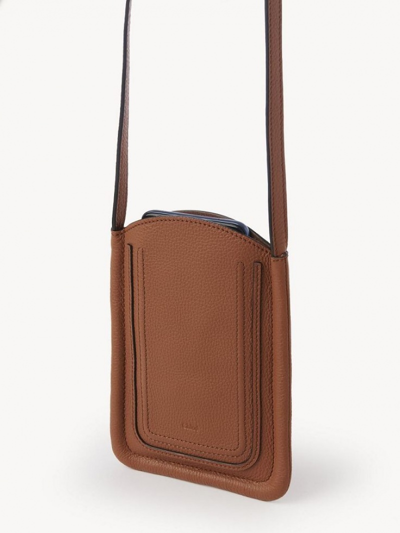 Chloe Marcie Phone Pouch Mini Tasker Brune | CHE-SR13669