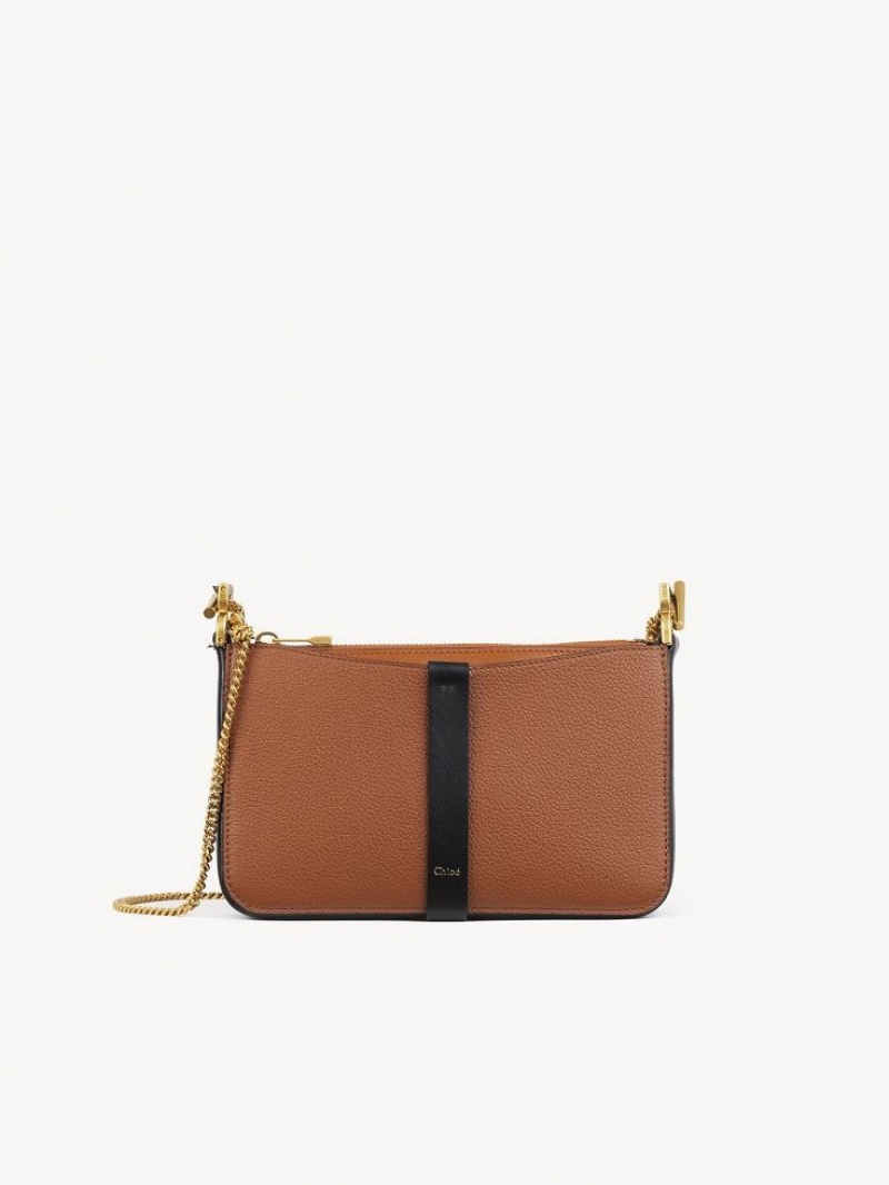 Chloe Marcie Pouch On Chain Mini Tasker Brune | CHE-SR13703