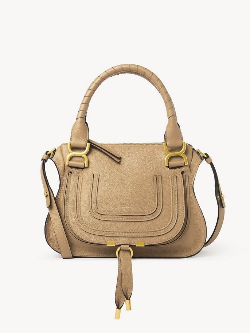 Chloe Marcie Small Double Carry Crossbody Taske Brune | CHE-SR13468