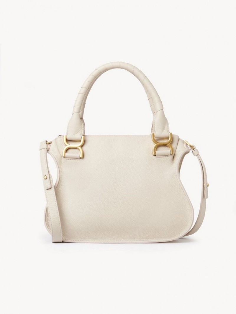 Chloe Marcie Small Double Carry Crossbody Taske Beige | CHE-SR13473