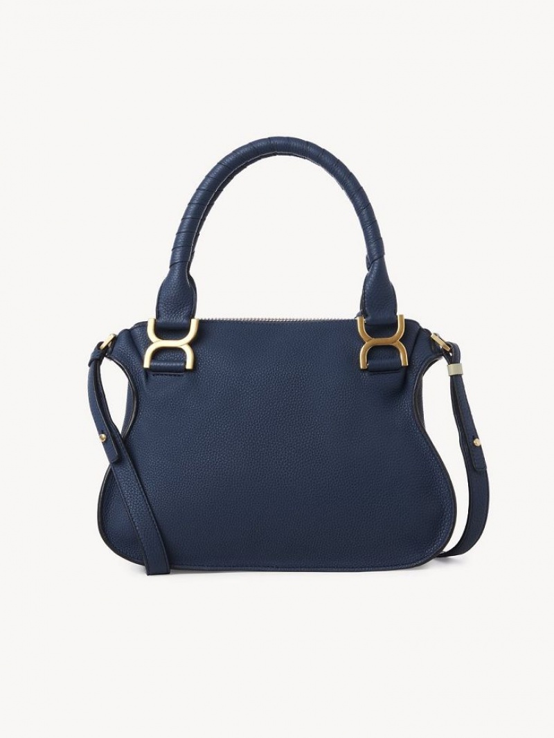 Chloe Marcie Small Double Carry Crossbody Taske Mørkeblå | CHE-SR13484