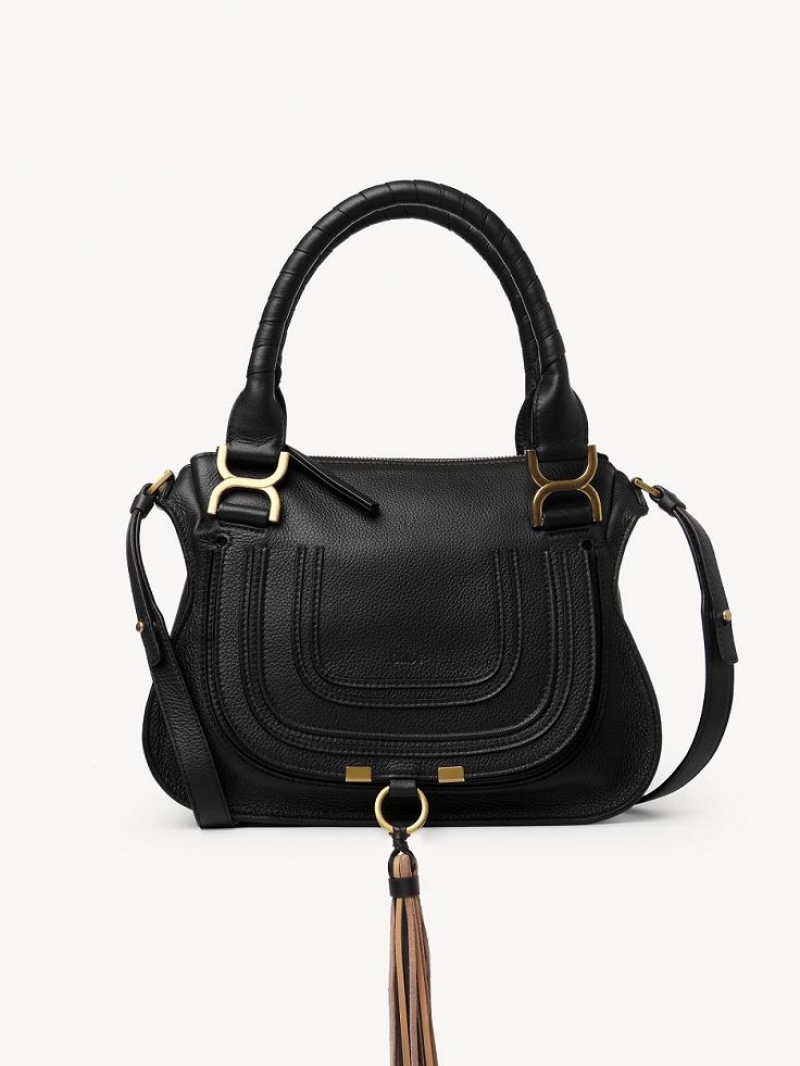 Chloe Marcie Small Double Carry Crossbody Taske Sort | CHE-SR13489