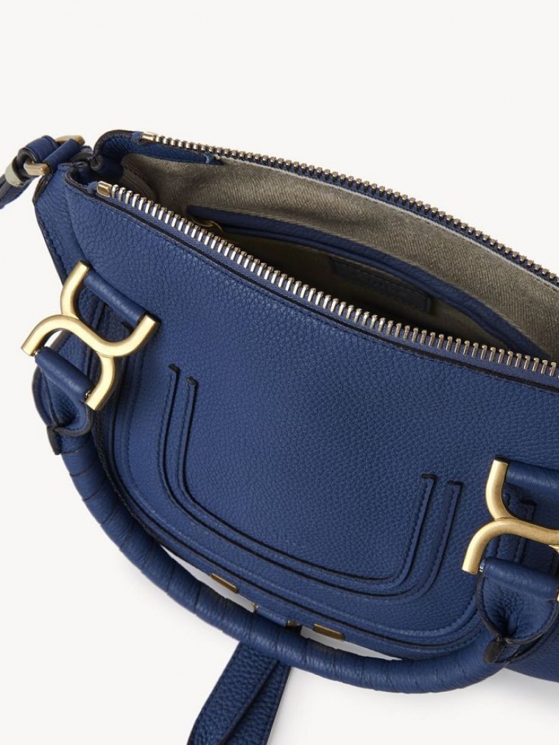 Chloe Marcie Small Double Carry Crossbody Taske Dyb Blå | CHE-SR13546