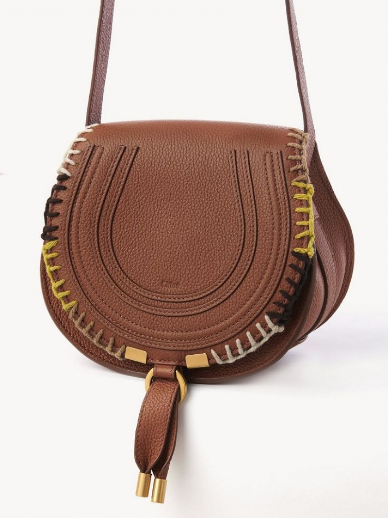 Chloe Marcie Small Saddle Mini Tasker Brune | CHE-SR13664