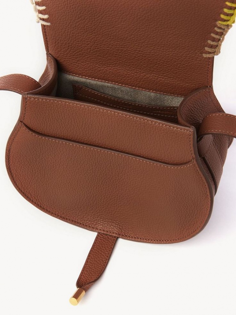 Chloe Marcie Small Saddle Mini Tasker Brune | CHE-SR13664