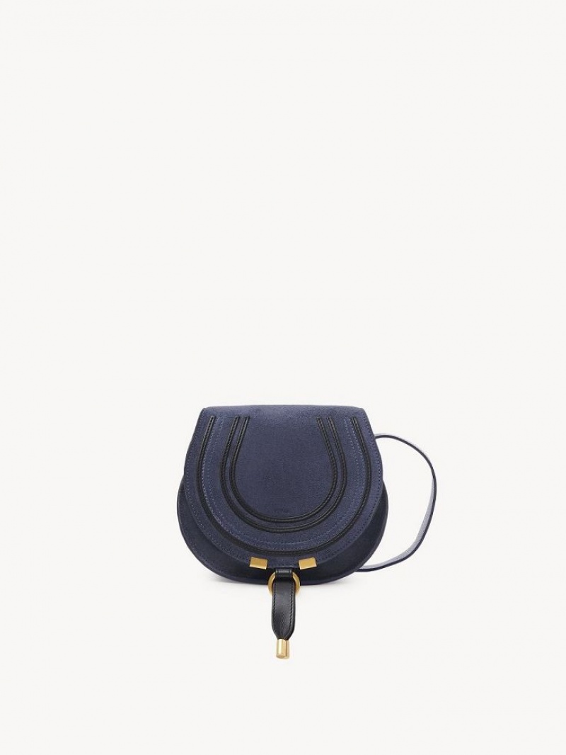 Chloe Marcie Small Saddle Mini Tasker Dyb Grå Mørkeblå | CHE-SR13685