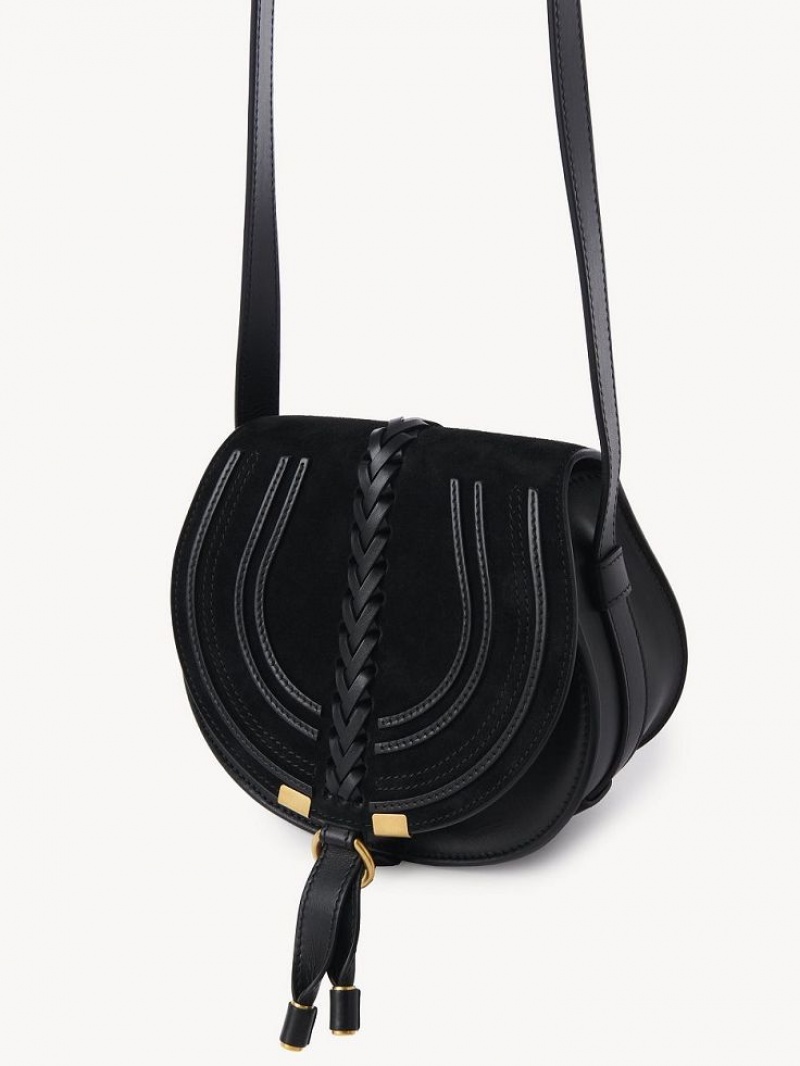 Chloe Marcie Small Saddle Skuldertasker Sort | CHE-SR13413