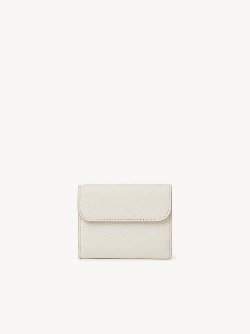 Chloe Marcie Small Tri-fold Lille Pung Hvide | CHE-SR14295