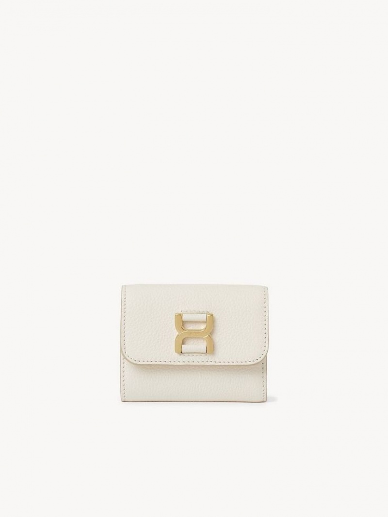 Chloe Marcie Small Tri-fold Lille Pung Hvide | CHE-SR14295