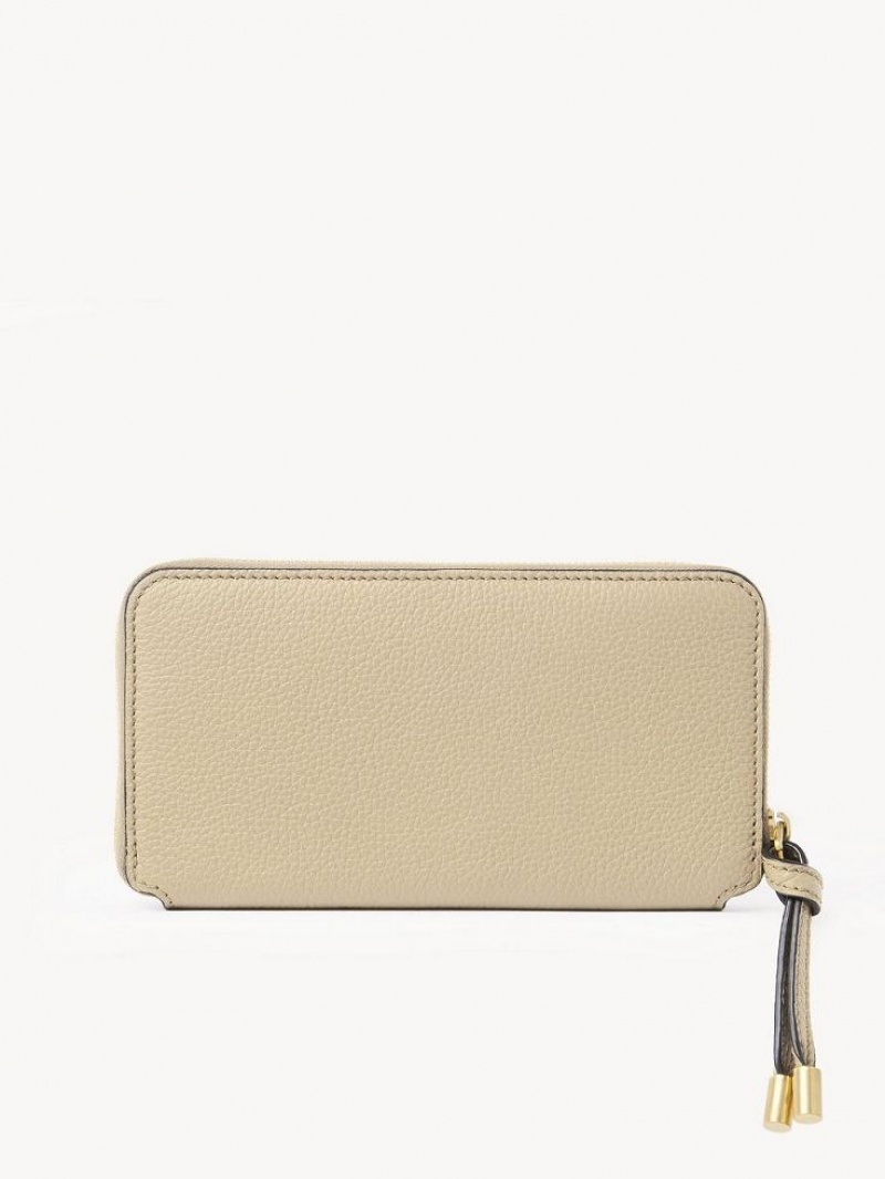 Chloe Marcie Zippered Stor Pung Beige | CHE-SR14304