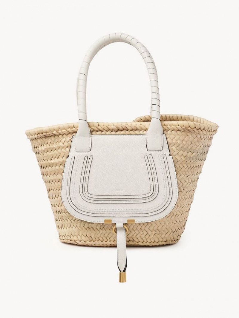 Chloe Medium Marcie Basket Muleposer Hvide | CHE-SR13291