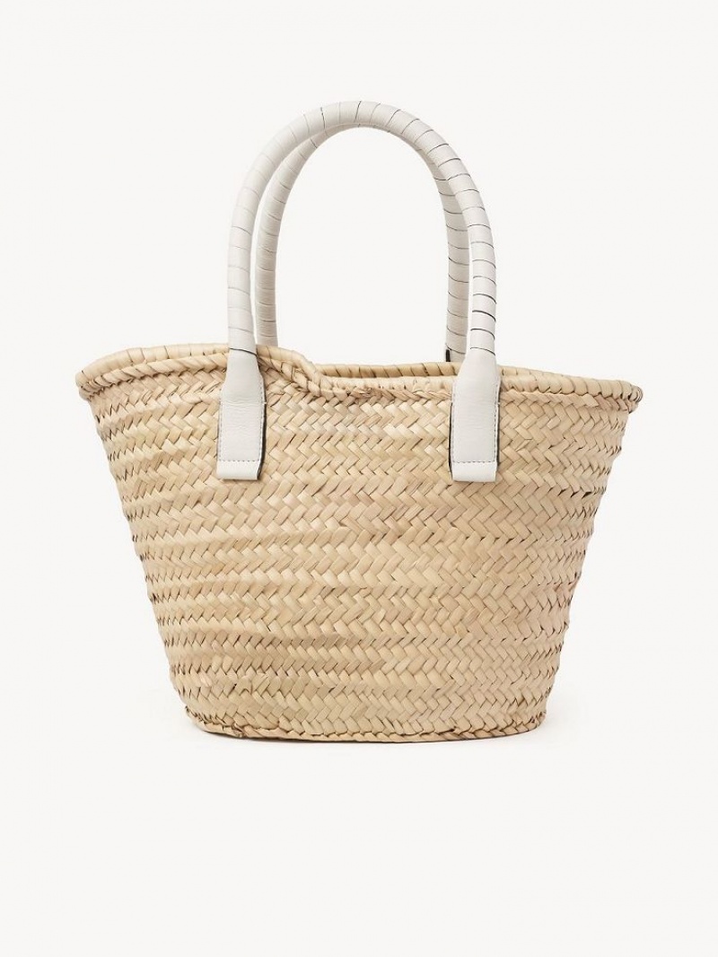 Chloe Medium Marcie Basket Muleposer Hvide | CHE-SR13291