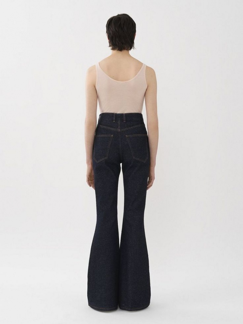 Chloe Merapi Flare Jeans Mørkeblå | CHE-SR13993