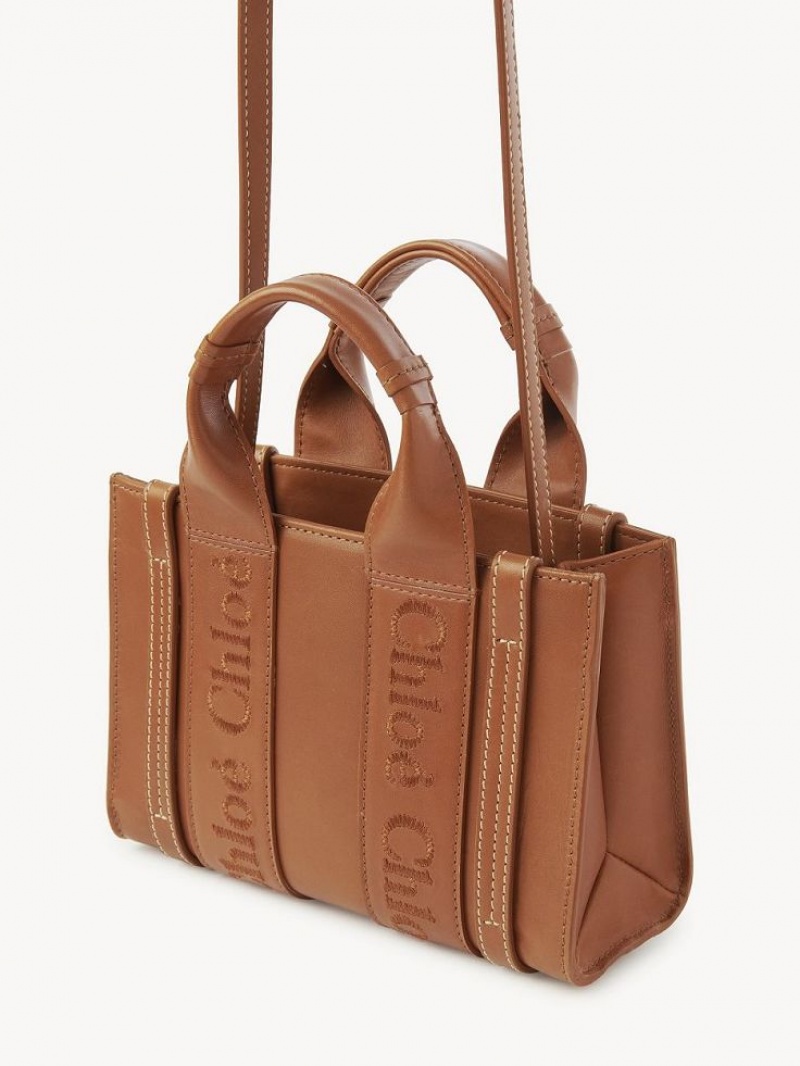 Chloe Mini Woody Crossbody Taske Brune | CHE-SR13559