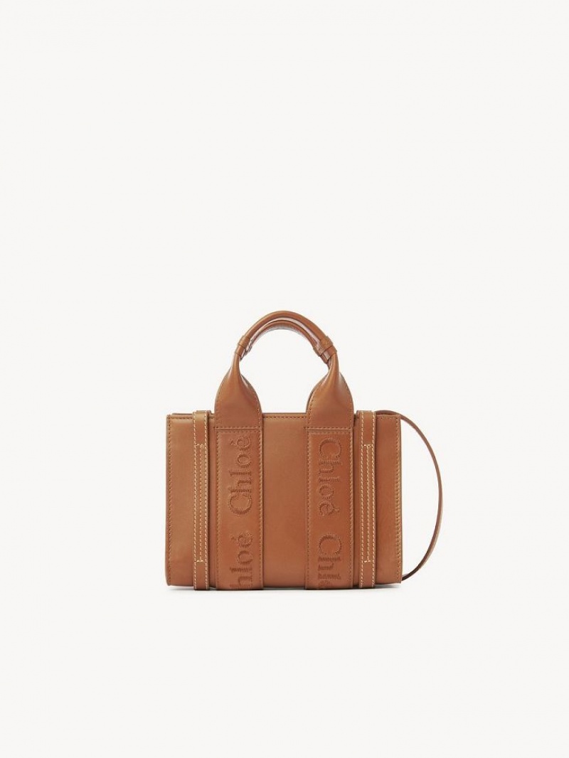 Chloe Mini Woody Crossbody Taske Brune | CHE-SR13559