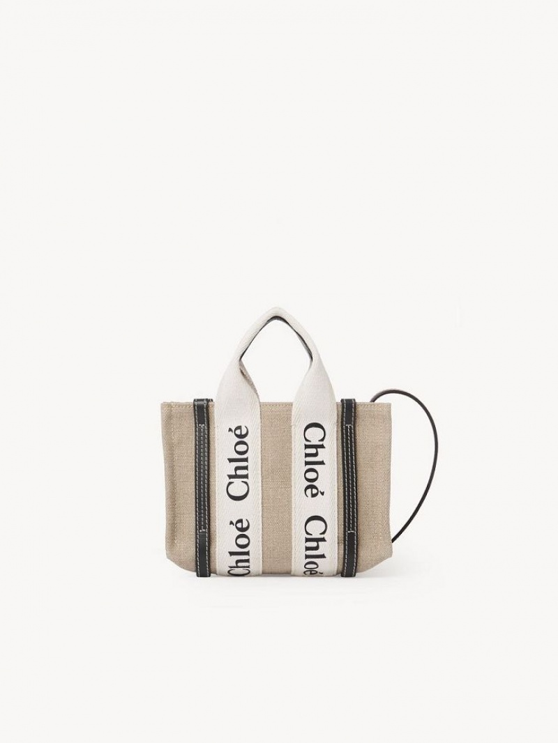 Chloe Mini Woody Crossbody Taske Hvide Blå | CHE-SR13511