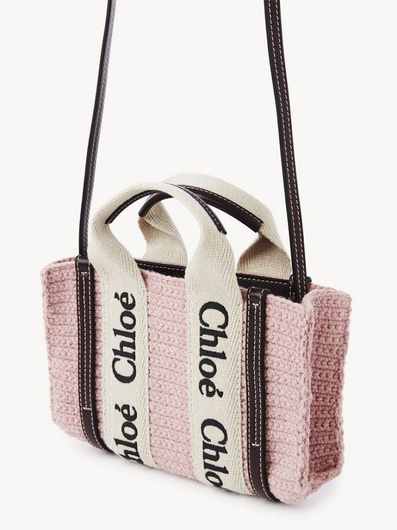 Chloe Mini Woody Crossbody Taske Lyserød | CHE-SR13464