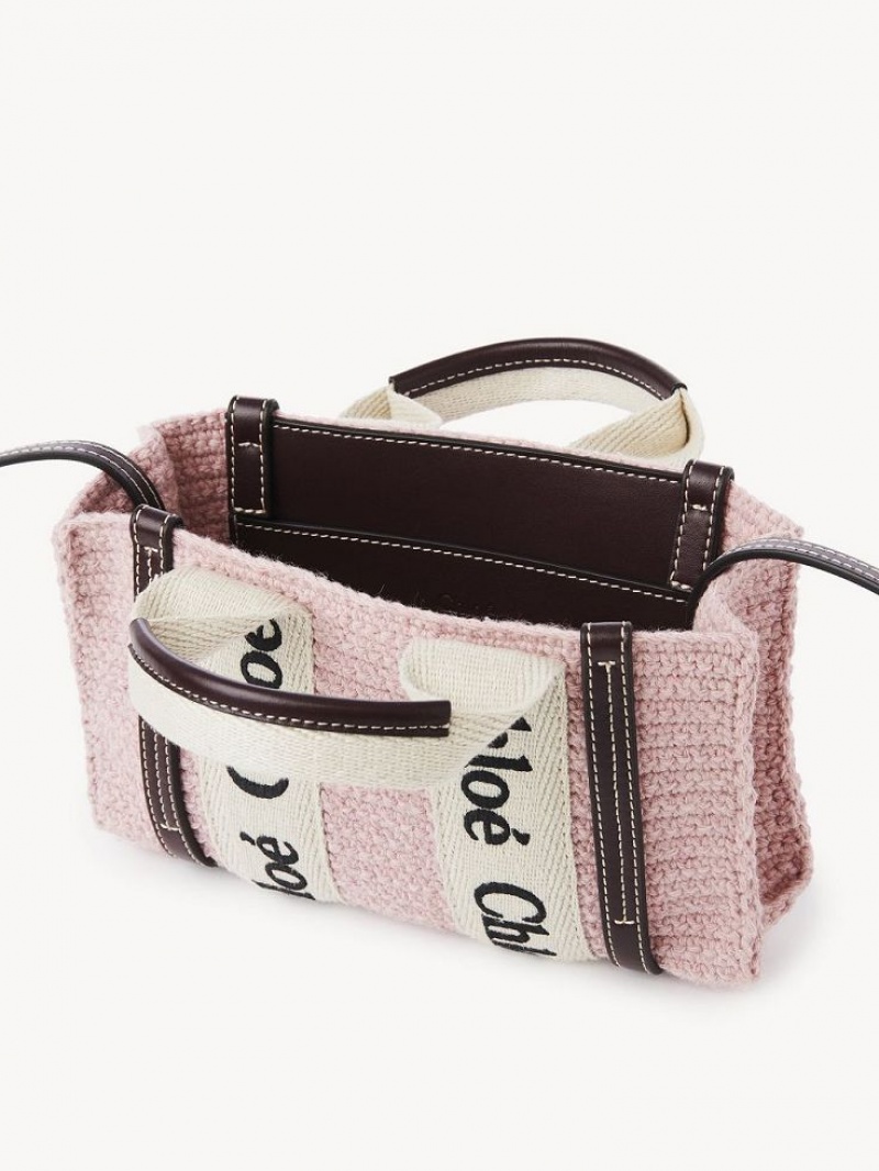 Chloe Mini Woody Crossbody Taske Lyserød | CHE-SR13464