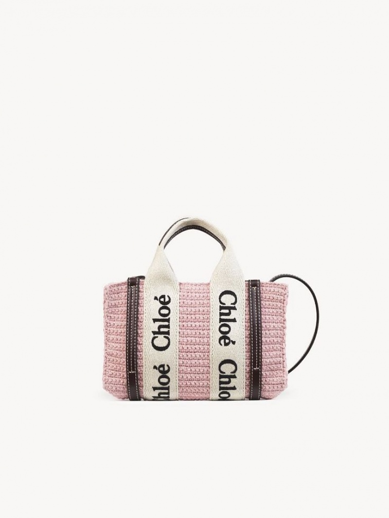 Chloe Mini Woody Crossbody Taske Lyserød | CHE-SR13464