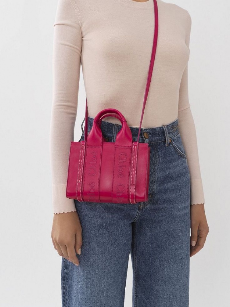 Chloe Mini Woody Crossbody Taske Lyserød | CHE-SR13549