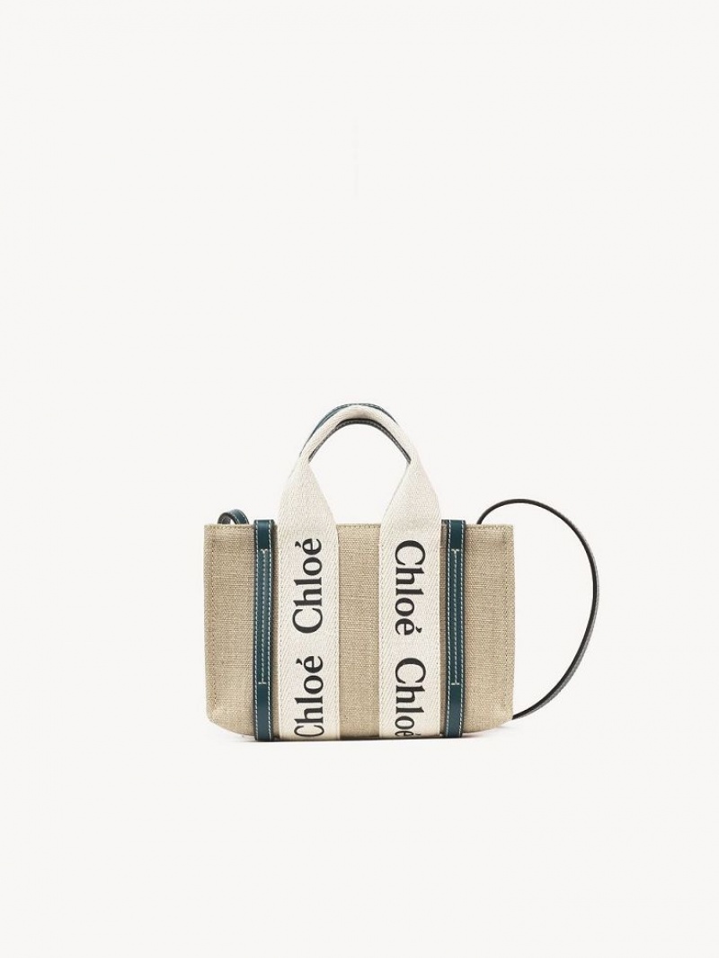 Chloe Mini Woody Crossbody Taske Mørketurkis | CHE-SR13500