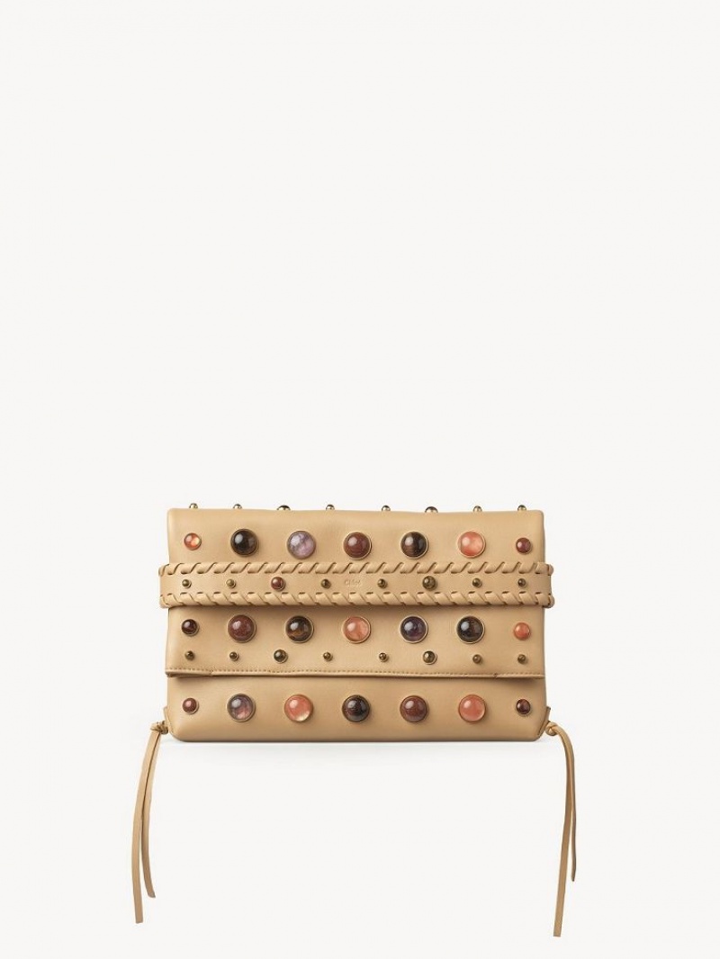 Chloe Mony Clutch Brune | CHE-SR13751