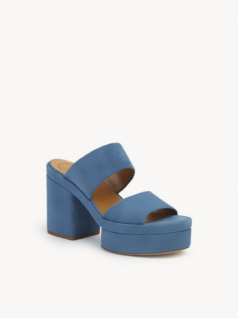 Chloe Odina High-heel Sandaler Dyb Blå | CHE-SR14166