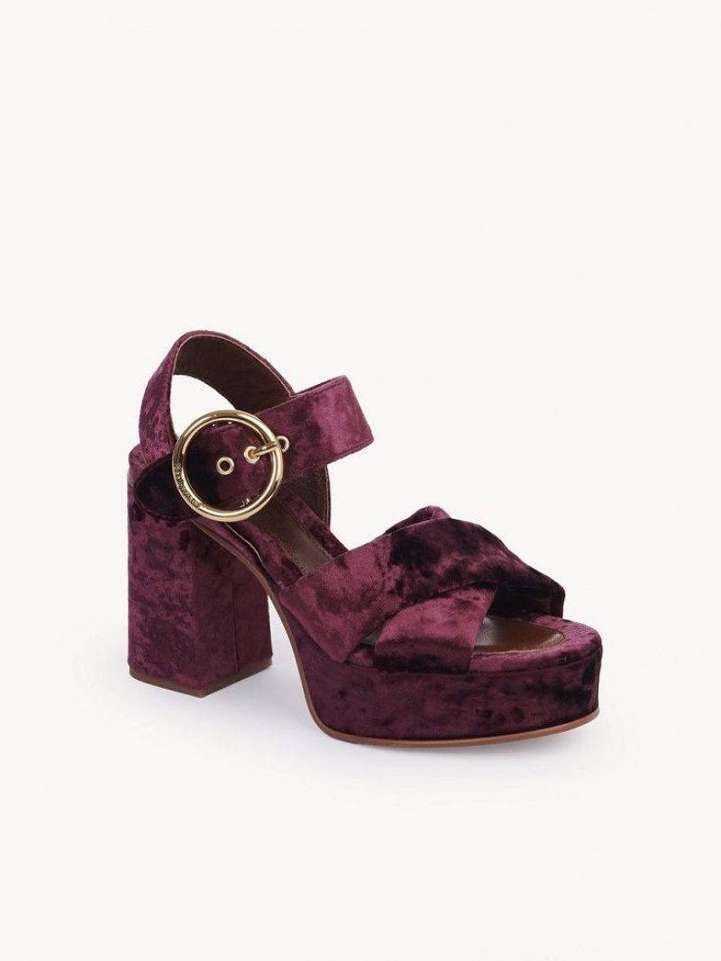 Chloe Orla Platform Sandaler Fuchsia | CHE-SR14809