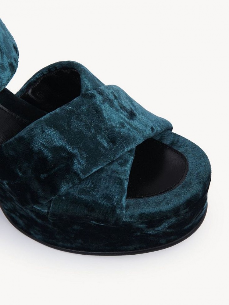 Chloe Orla Platform Sandaler Grøn | CHE-SR14808