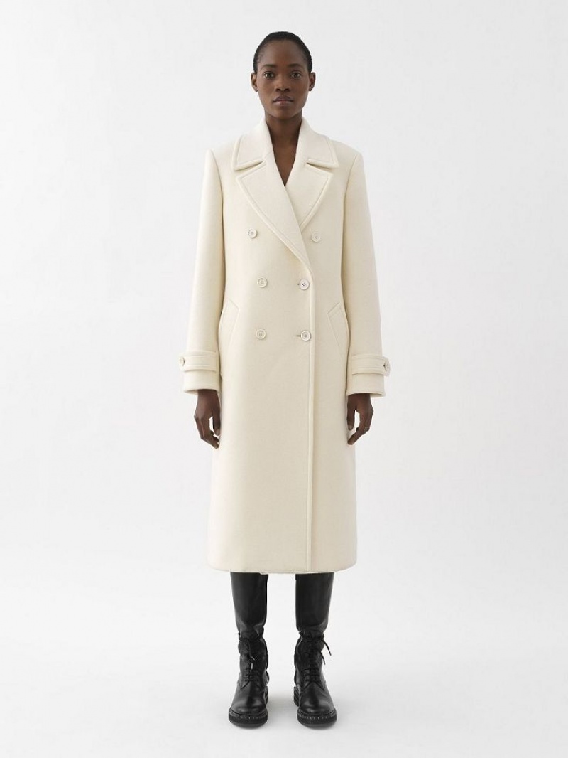 Chloe Overcoat Frakker Hvide | CHE-SR13780