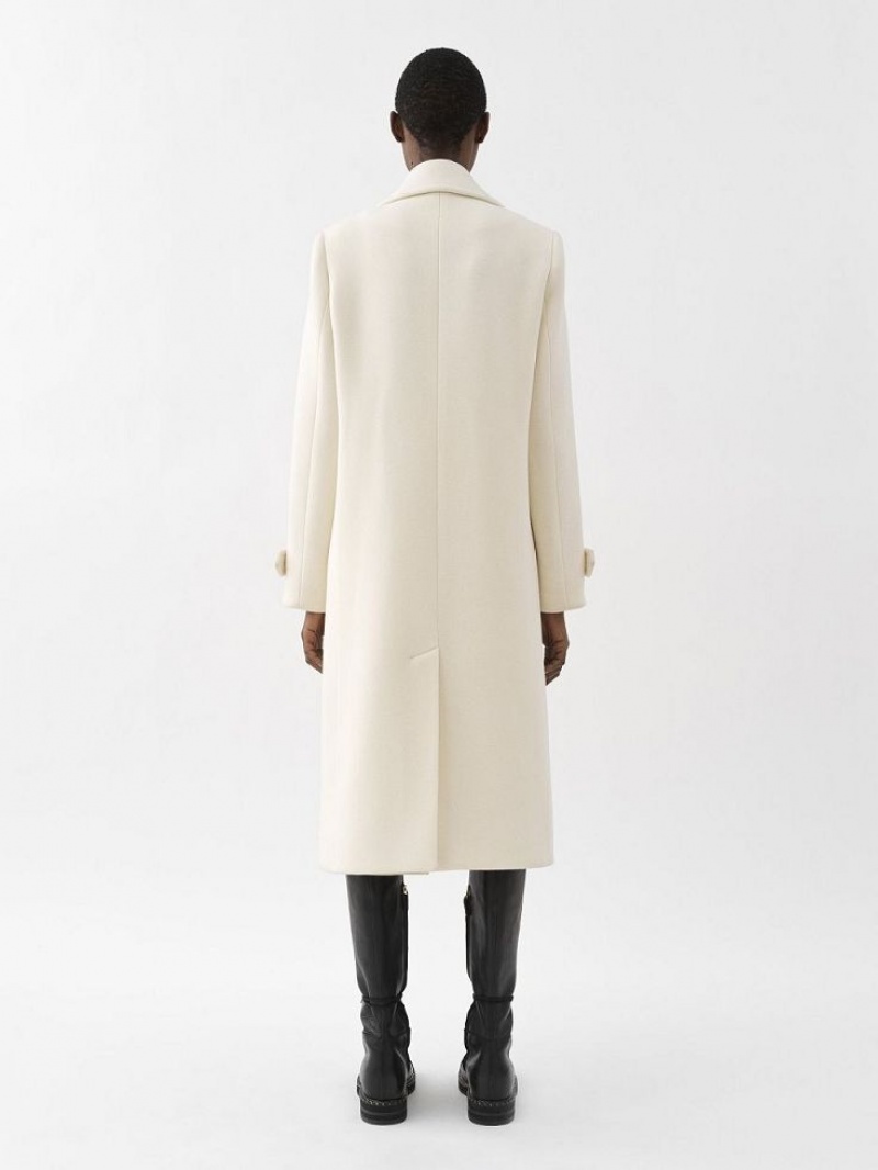 Chloe Overcoat Frakker Hvide | CHE-SR13780