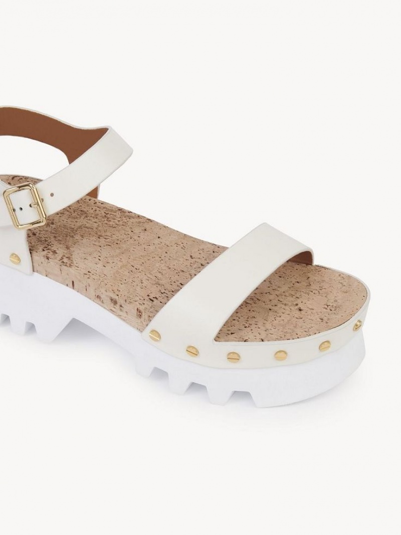 Chloe Owena Platform Sandaler Hvide | CHE-SR14162