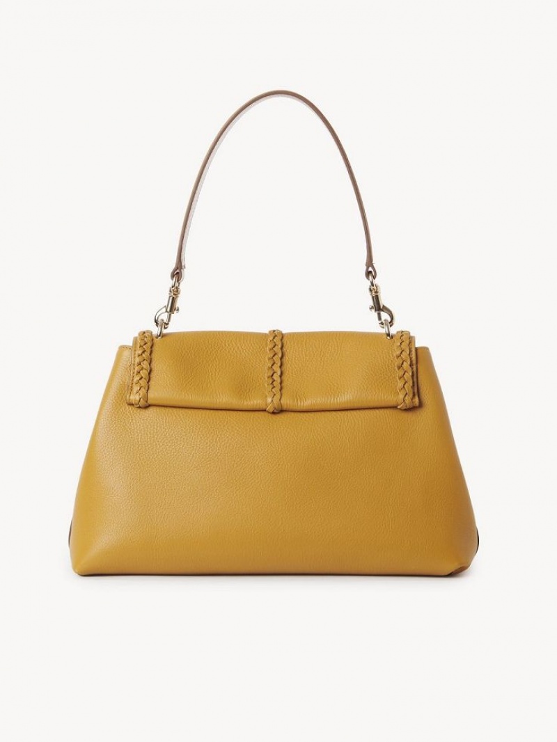 Chloe Penelope Medium Soft Skuldertasker Guld | CHE-SR13444