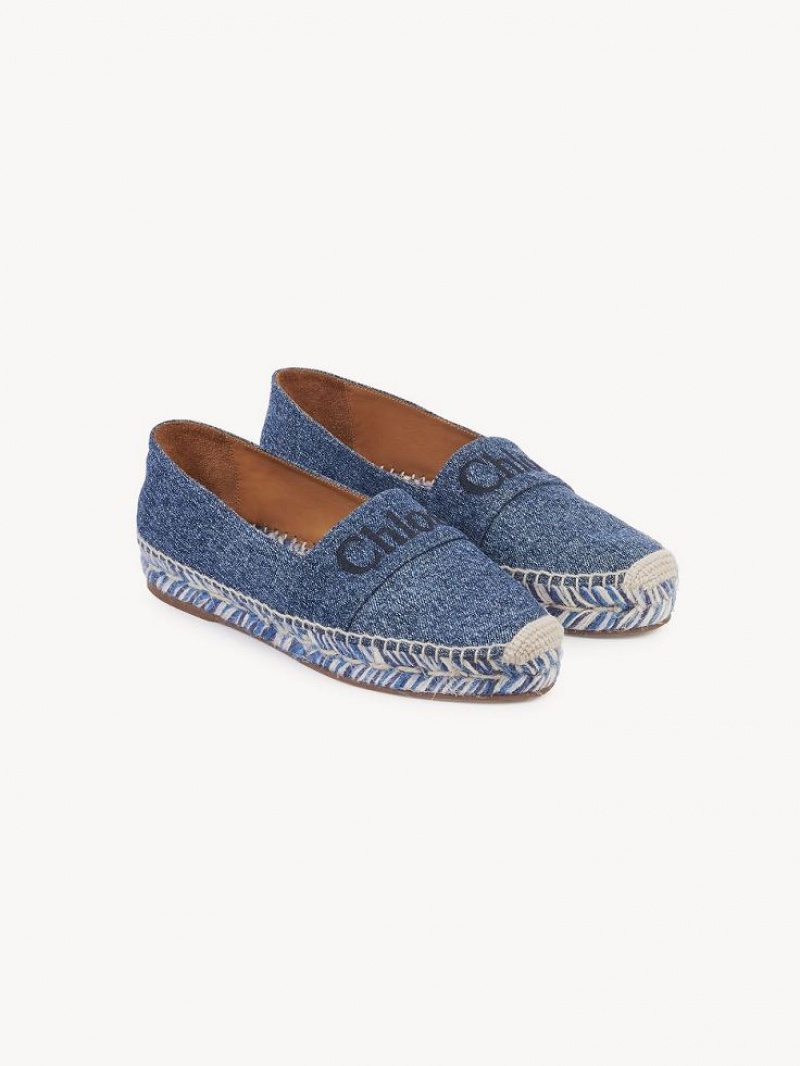 Chloe Piia Flade Espadrillos Blå | CHE-SR14153