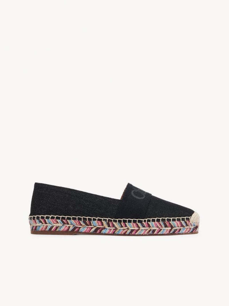 Chloe Piia Flade Espadrillos Sort | CHE-SR14144