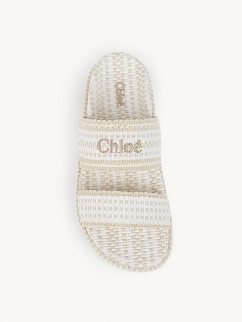 Chloe Rori Flade Mule Hvide | CHE-SR14136