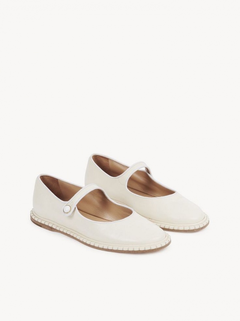 Chloe Rubie Ballet Flat Hvide | CHE-SR14259