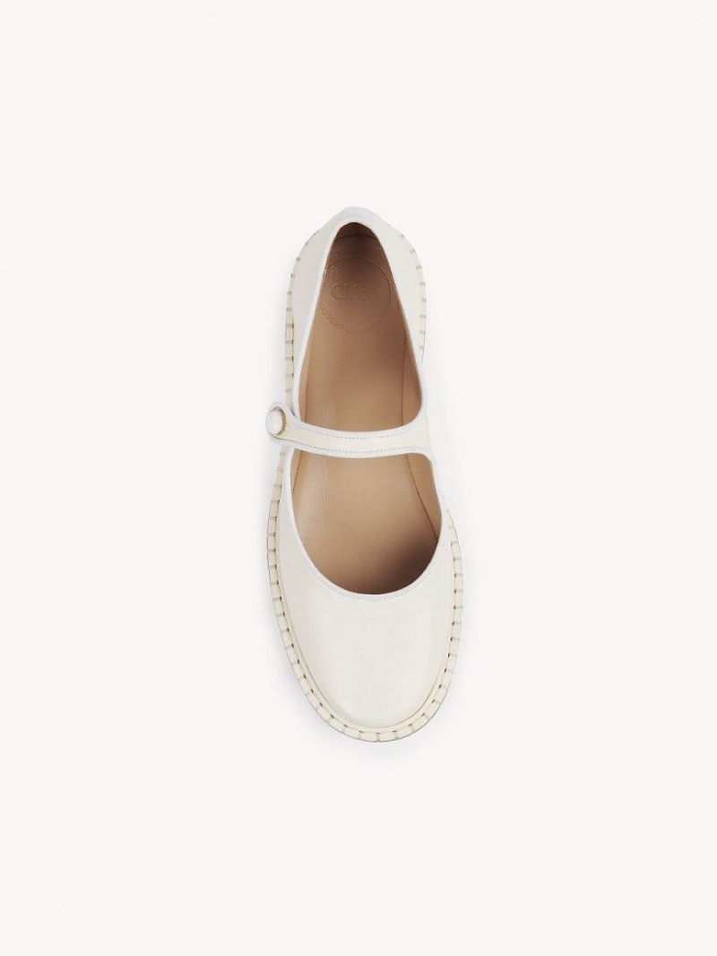 Chloe Rubie Ballet Flat Hvide | CHE-SR14259