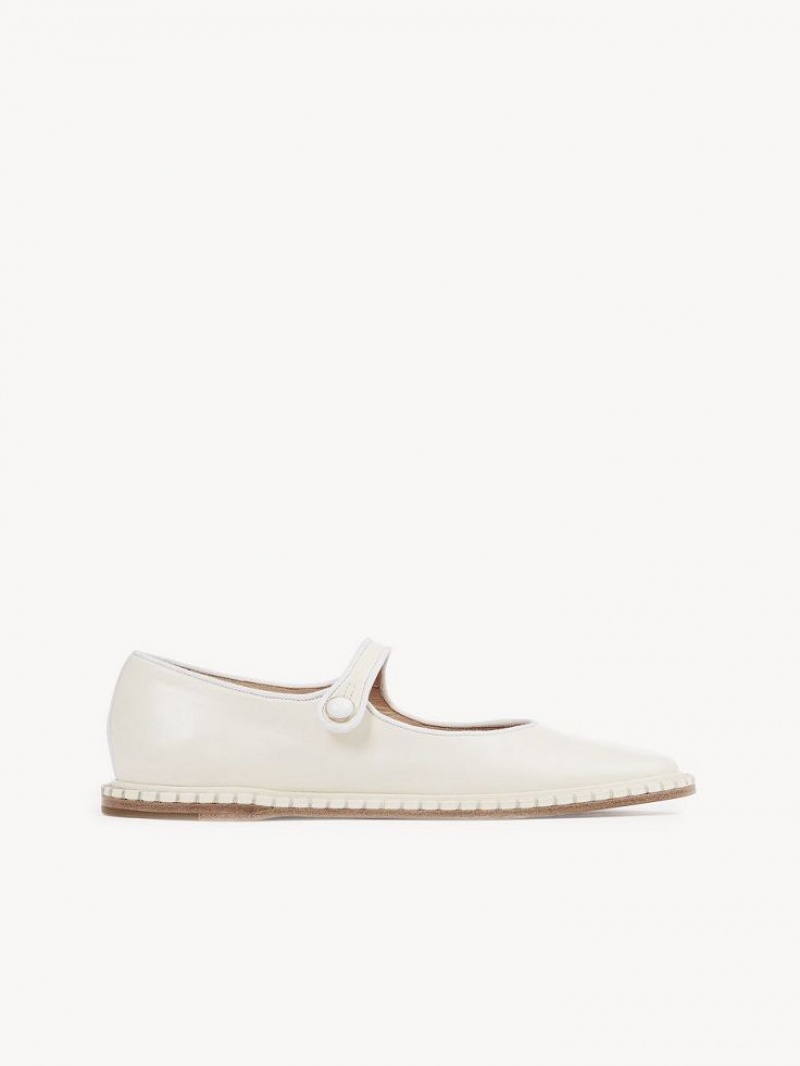 Chloe Rubie Ballet Flat Hvide | CHE-SR14259