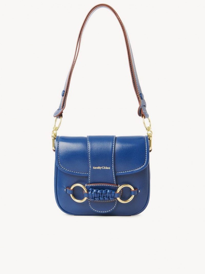 Chloe Saddie Satchel Skuldertasker Blå | CHE-SR14587