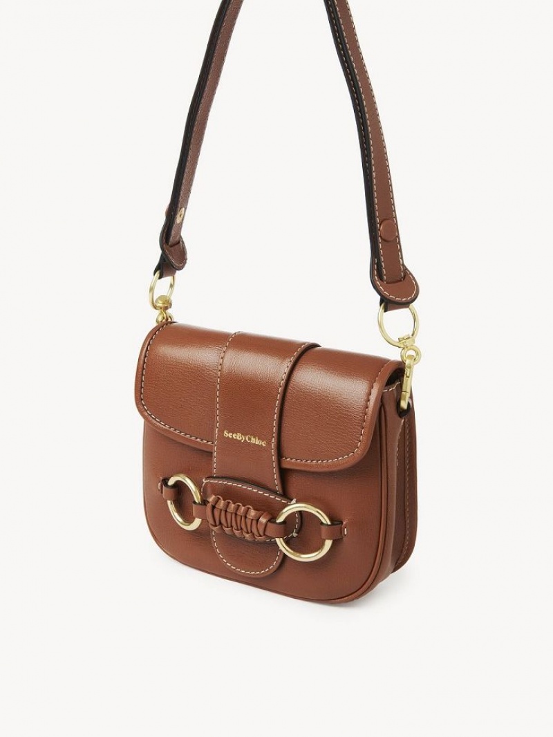 Chloe Saddie Satchel Skuldertasker Brune | CHE-SR14667