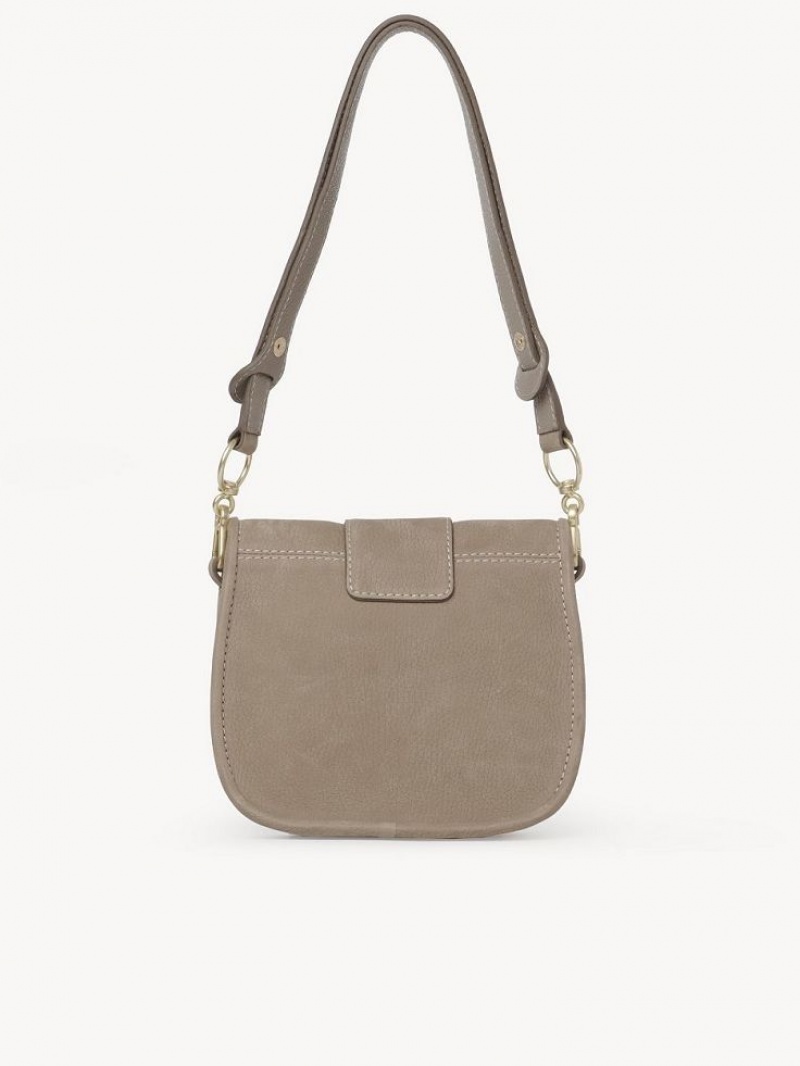 Chloe Saddie Satchel Skuldertasker Grå | CHE-SR14666