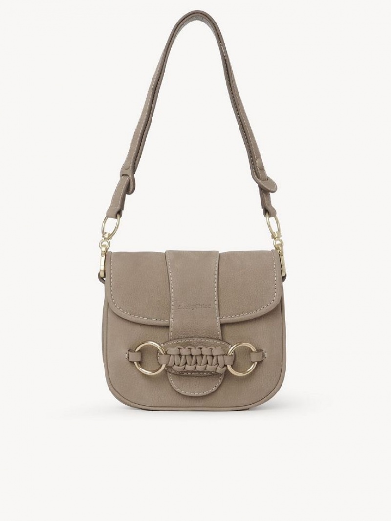 Chloe Saddie Satchel Skuldertasker Grå | CHE-SR14666