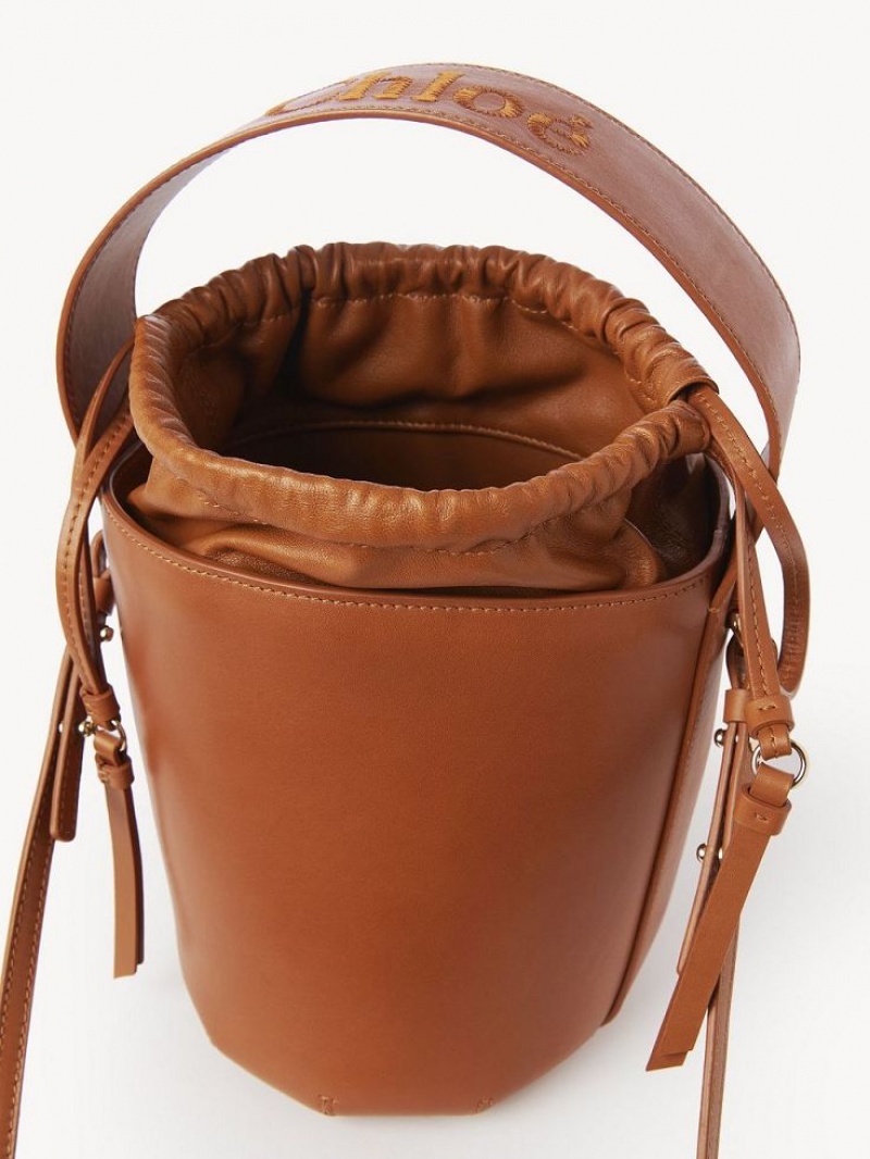 Chloe Sense Bucket Crossbody Taske Brune | CHE-SR13531