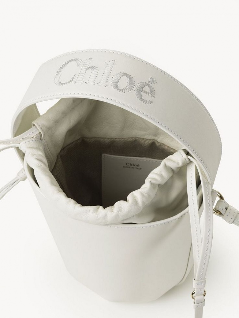 Chloe Sense Bucket Crossbody Taske Hvide | CHE-SR13529