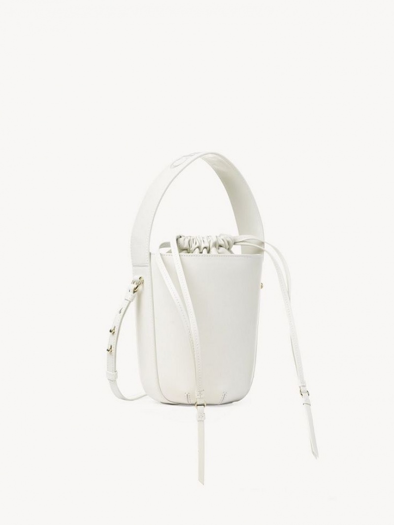 Chloe Sense Bucket Crossbody Taske Hvide | CHE-SR13529