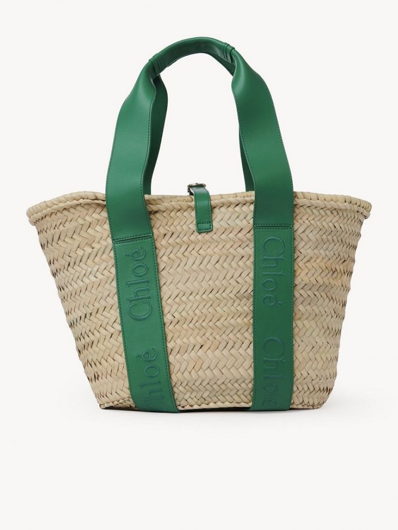 Chloe Sense Medium Basket Muleposer Grøn | CHE-SR13297